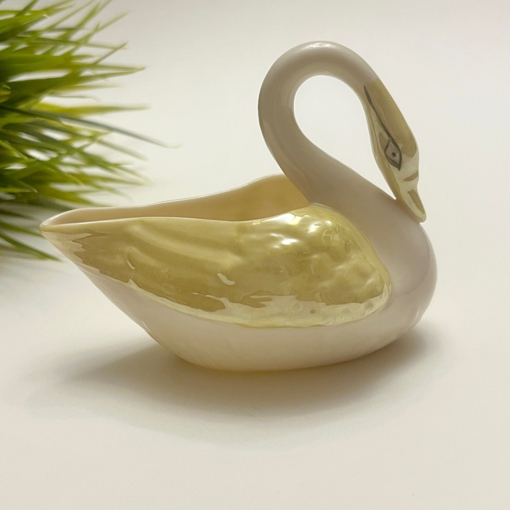 Vintage Belleek Ireland Small Porcelain Swan Creamer 4 in Swan Figurine
